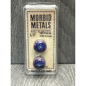 Morbid Metals 9PLG Blue Purple Galaxy Ear‎ Plugs 5/8" Surgical Steel
